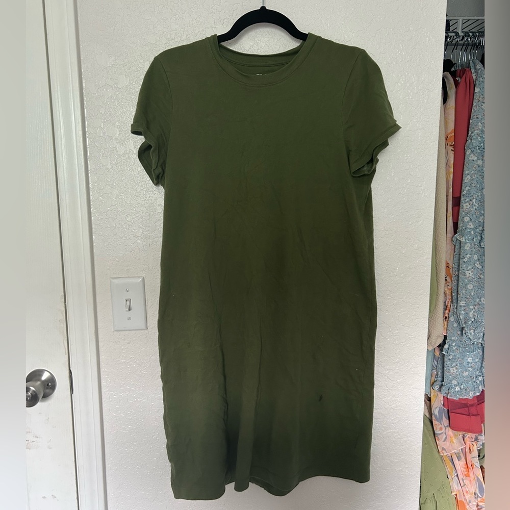 Army Green T-Shirt dress